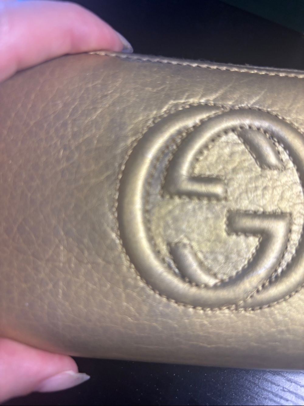 Gucci Gold Leather Zip-Around Wallet with Tassel - Picture 17 of 17